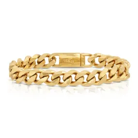 10mm Flat Edge Cuban Link Bracelet