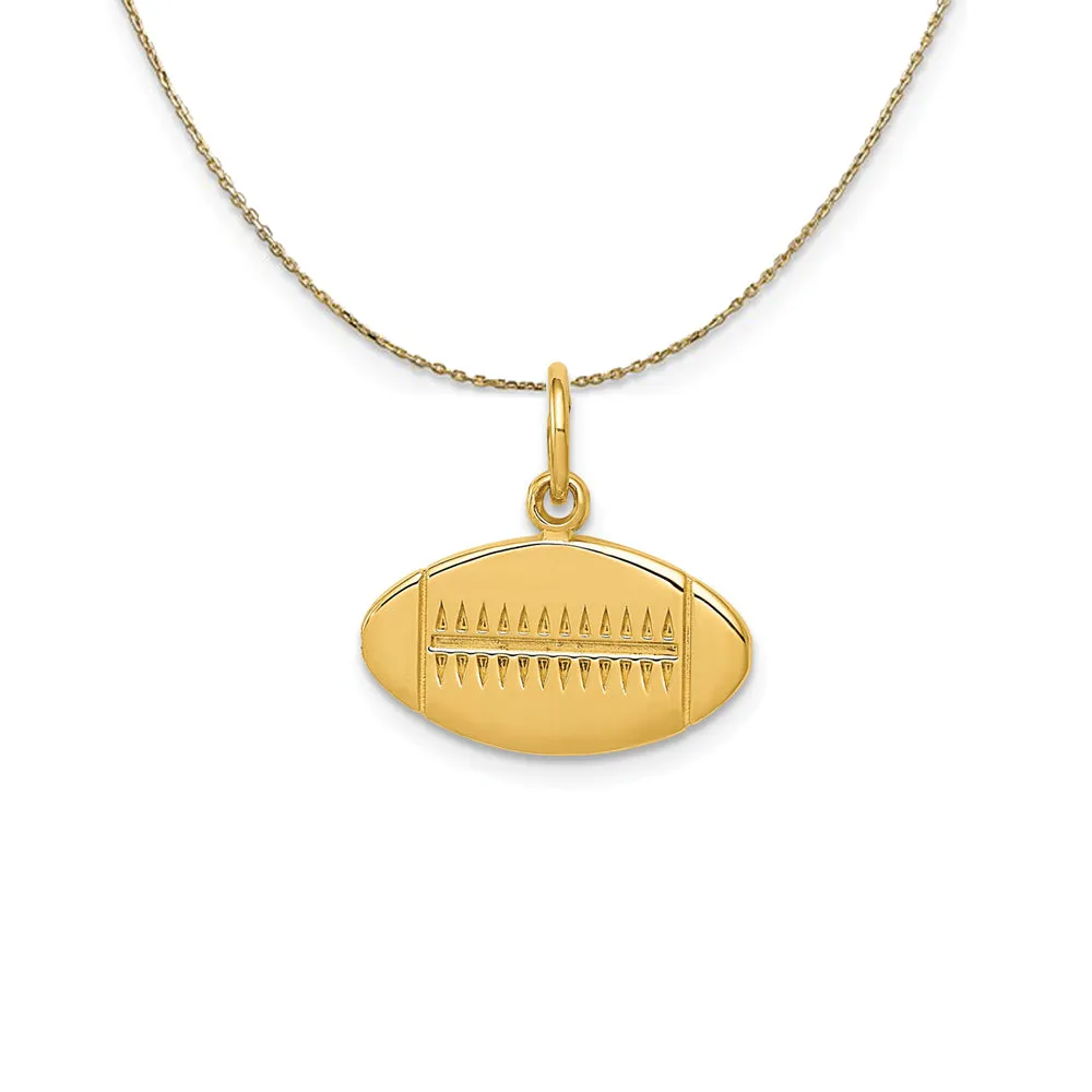 14k Gold Football Pendant Necklace