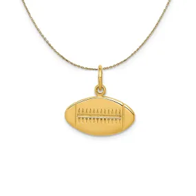 14k Gold Football Pendant Necklace