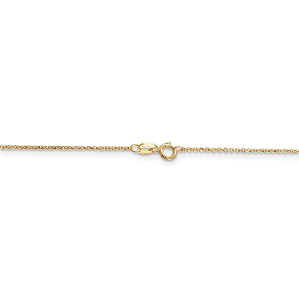 14k Gold Football Pendant Necklace