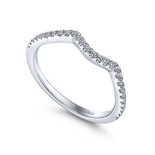 Ladies Matching Wedding Band in 14K White Gold