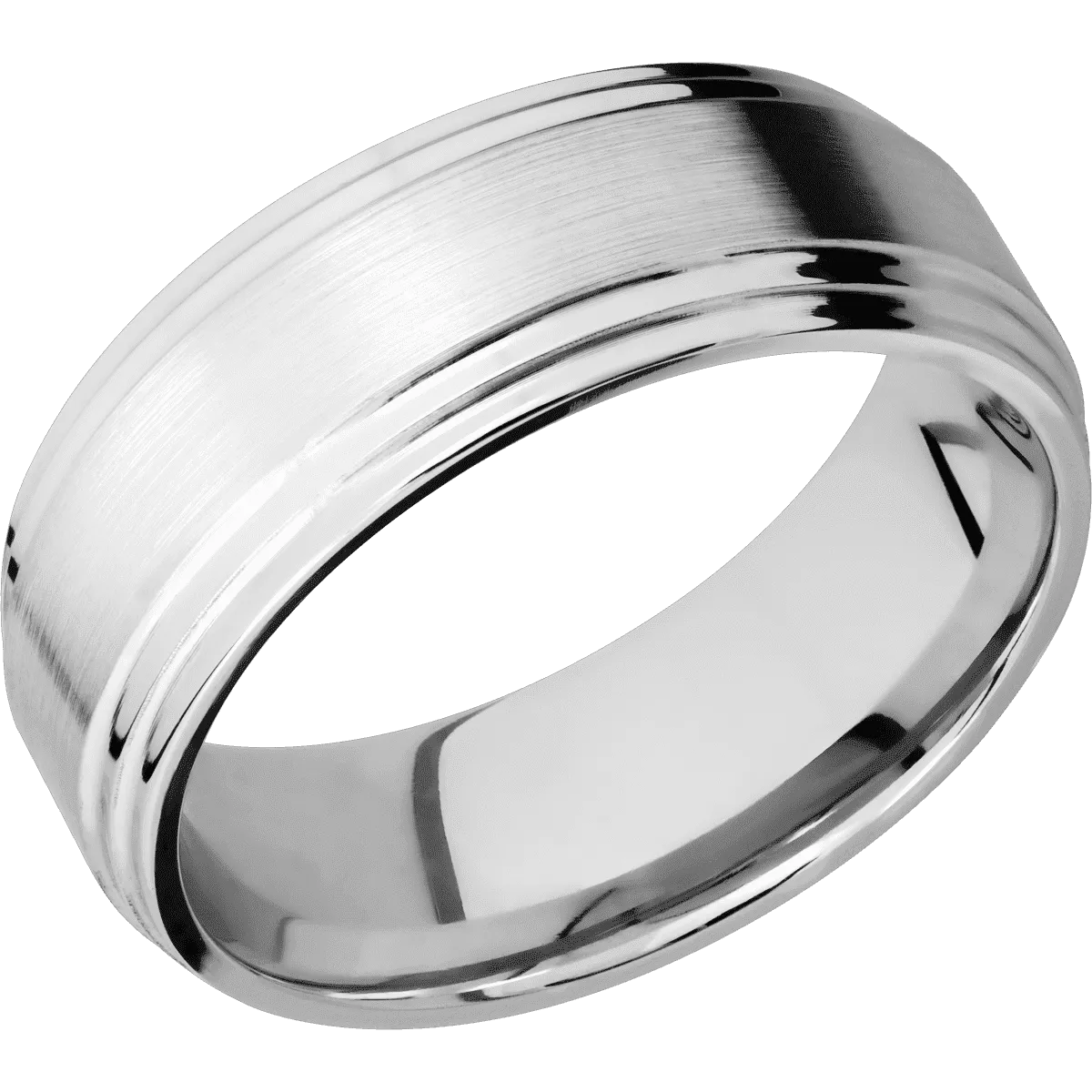 14K White Gold with Satin , Polish Finish