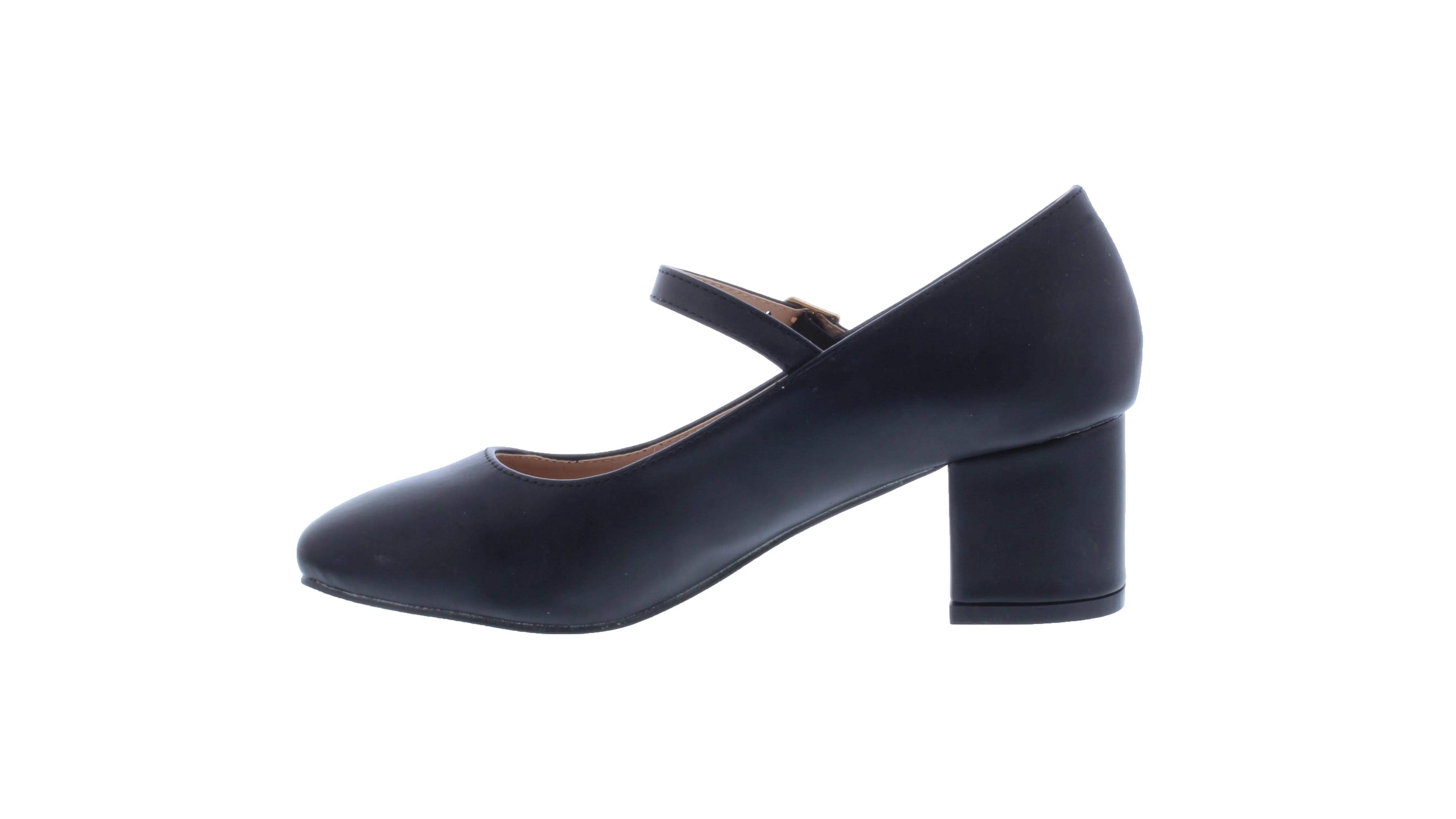 2” Women Faux Leather Wide Heel