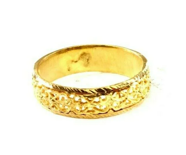 22k Ring Solid Gold ELEGANT Charm Ladies Band SIZE 11.25 RESIZABLE r2572mon