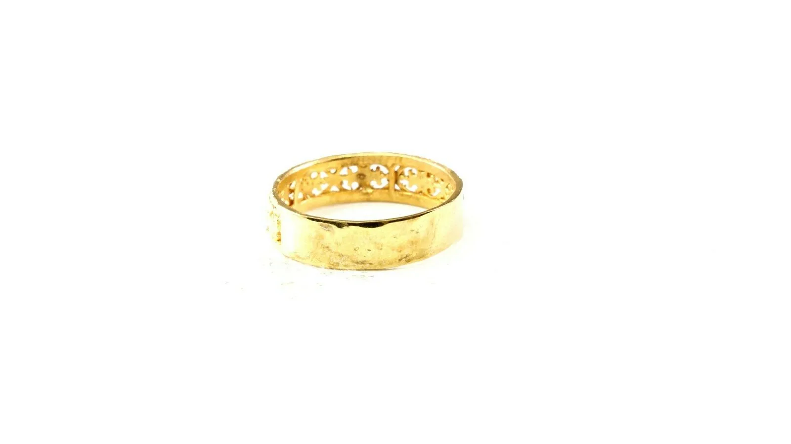 22k Ring Solid Gold ELEGANT Charm Ladies Band SIZE 11.25 RESIZABLE r2572mon