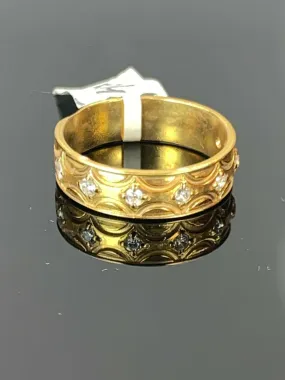 22k Ring Solid Gold ELEGANT Charm Ladies Band SIZE 7.25 RESIZABLE r2137