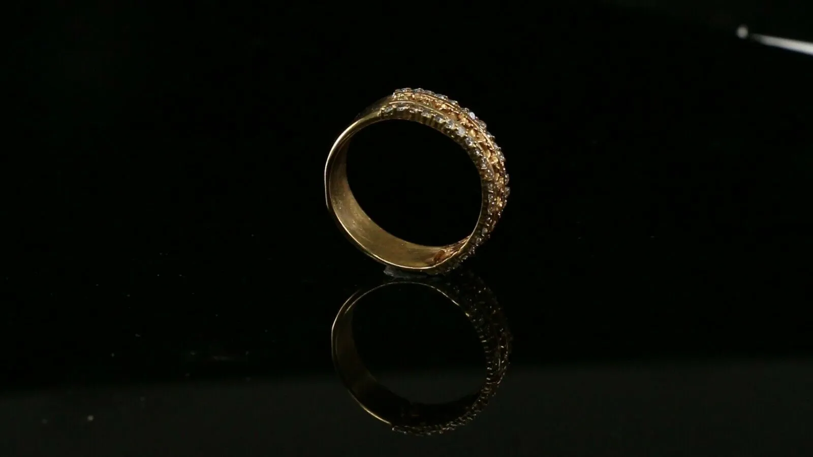 22k Ring Solid Gold ELEGANT Charm Ladies Band SIZE 7.75 RESIZABLE r2538mon