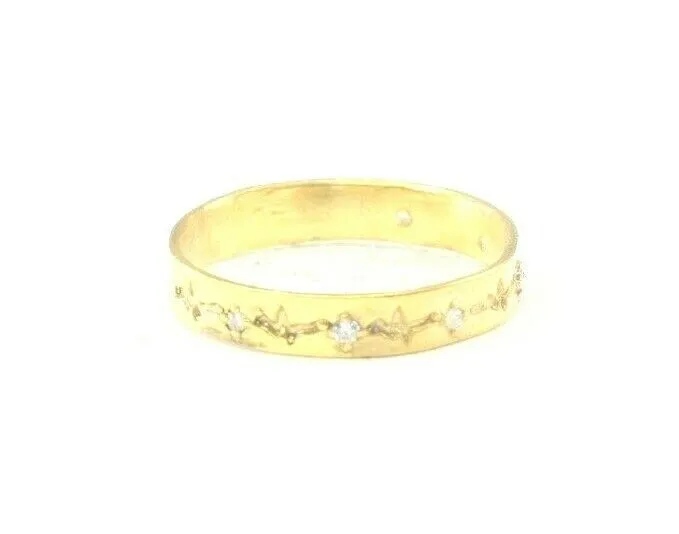 22k Ring Solid Gold ELEGANT Charm Ladies Band SIZE 8 RESIZABLE r2533mon