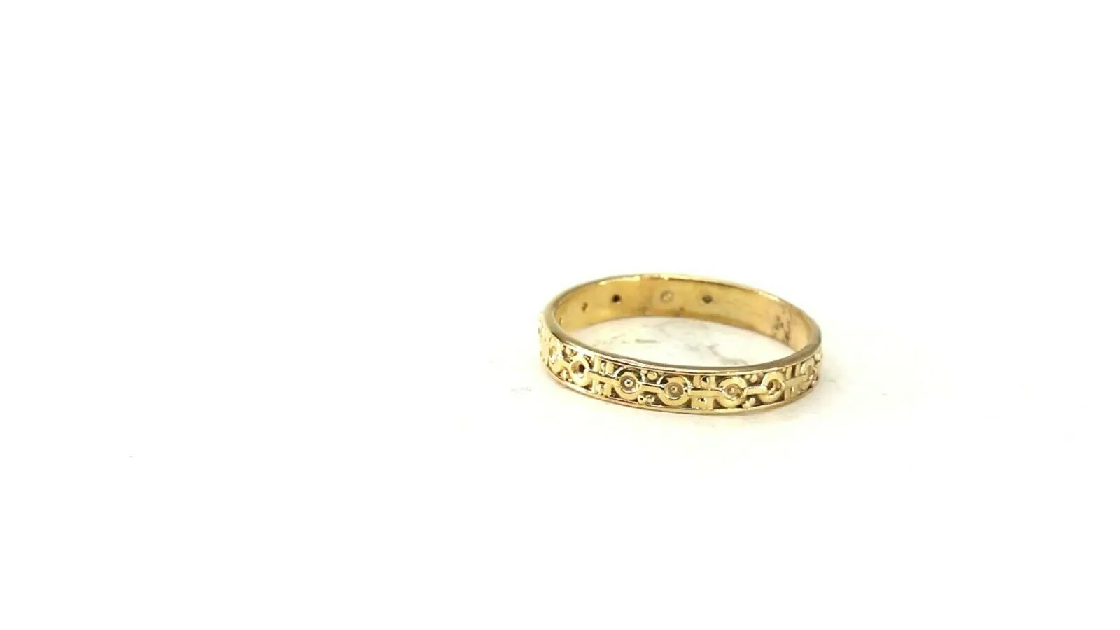 22k Ring Solid Gold ELEGANT Charm Ladies Band SIZE 9.5 RESIZABLE r2929mon