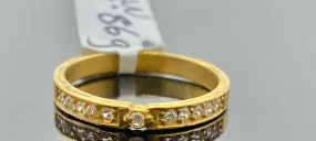 22k Gold Ring for Women | Elegant Channel Band | Solid Gold | Size 7.35 Resizable