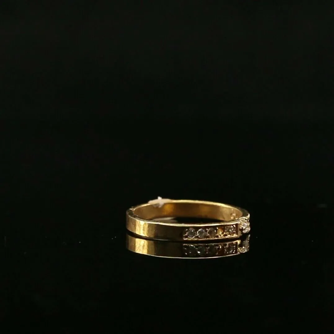 22k Gold Ring for Women | Elegant Channel Band | Solid Gold | Size 7.35 Resizable