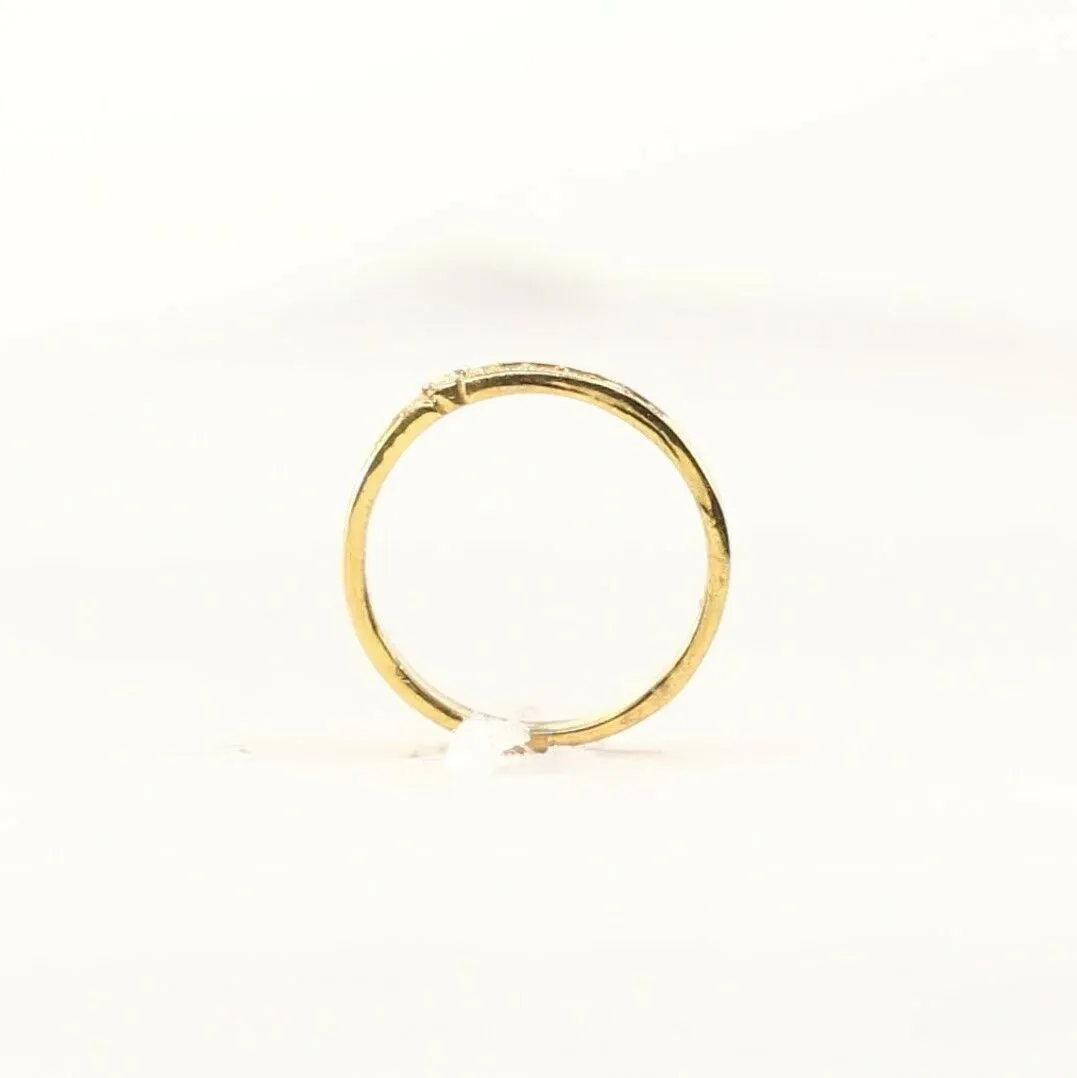 22k Gold Ring for Women | Elegant Channel Band | Solid Gold | Size 7.35 Resizable