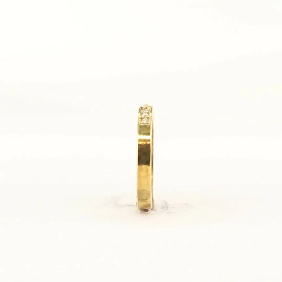 22k Gold Ring for Women | Elegant Channel Band | Solid Gold | Size 7.35 Resizable