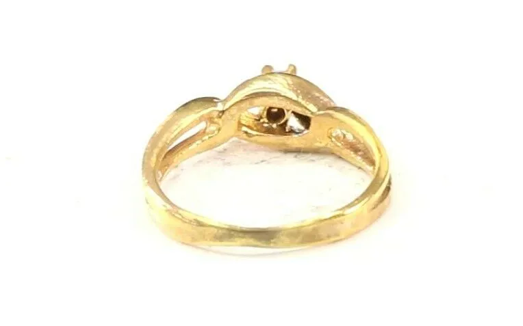 22k Gold Ring Charm Ladies Twist Band Size 5.50 Resizable - Item r2443