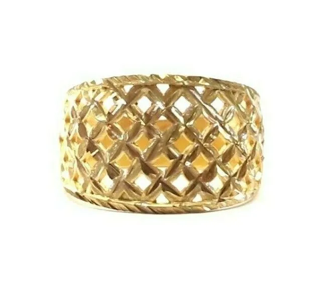 22k Ring Solid Gold ELEGANT Charm Ladies Wheat Band SIZE 6 RESIZABLE r2338z