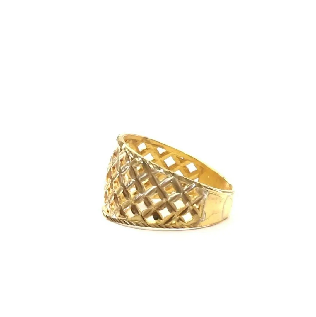 22k Ring Solid Gold ELEGANT Charm Ladies Wheat Band SIZE 6 RESIZABLE r2338z