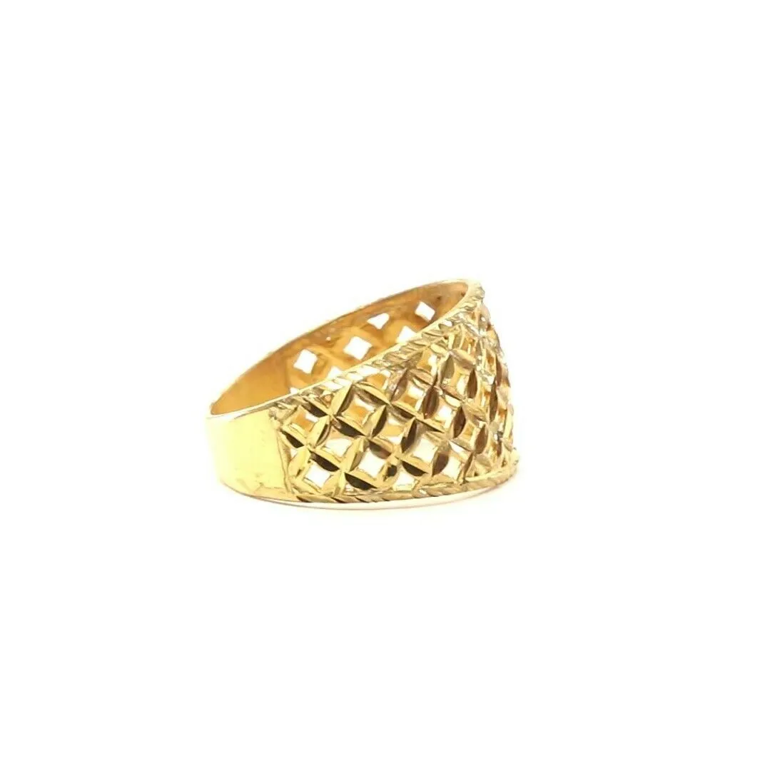 22k Ring Solid Gold ELEGANT Charm Ladies Wheat Band SIZE 6 RESIZABLE r2338z