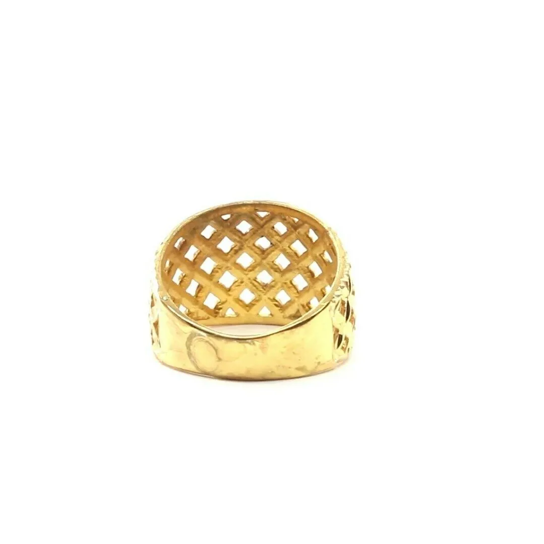 22k Ring Solid Gold ELEGANT Charm Ladies Wheat Band SIZE 6 RESIZABLE r2338z