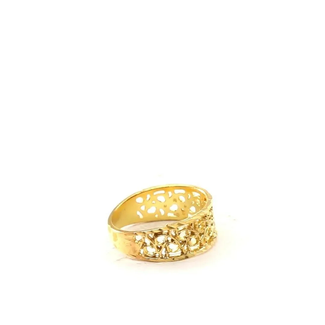 22k RIng Solid Gold Elegant Diamond Cut Geometric Design Ladies Ring R2065 mon