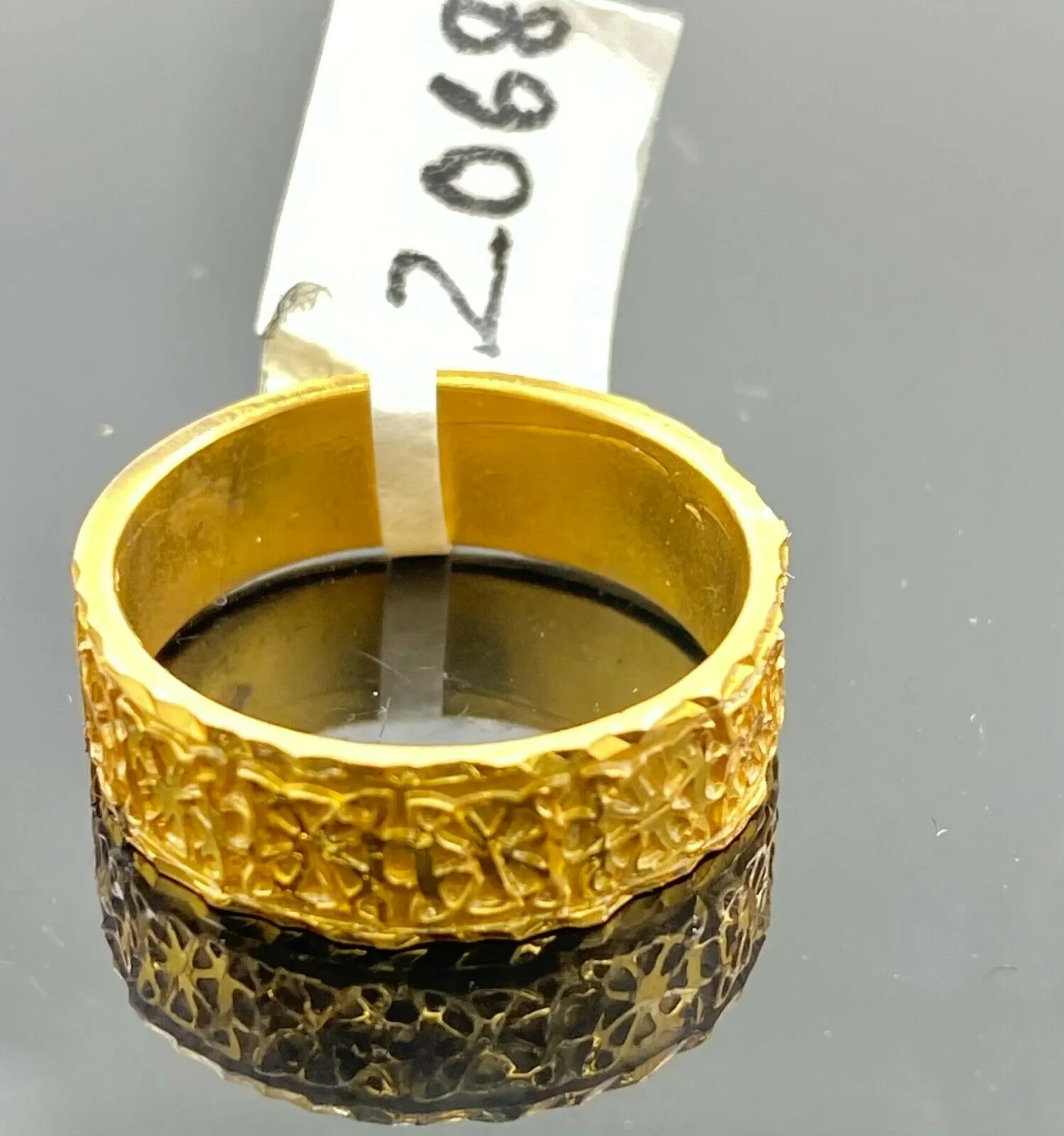 22k Ring Solid Gold Elegant Geometric Design Ladies Ring Size R2068z mon