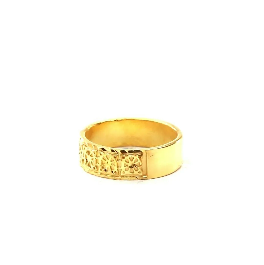 22k Ring Solid Gold Elegant Geometric Design Ladies Ring Size R2068z mon