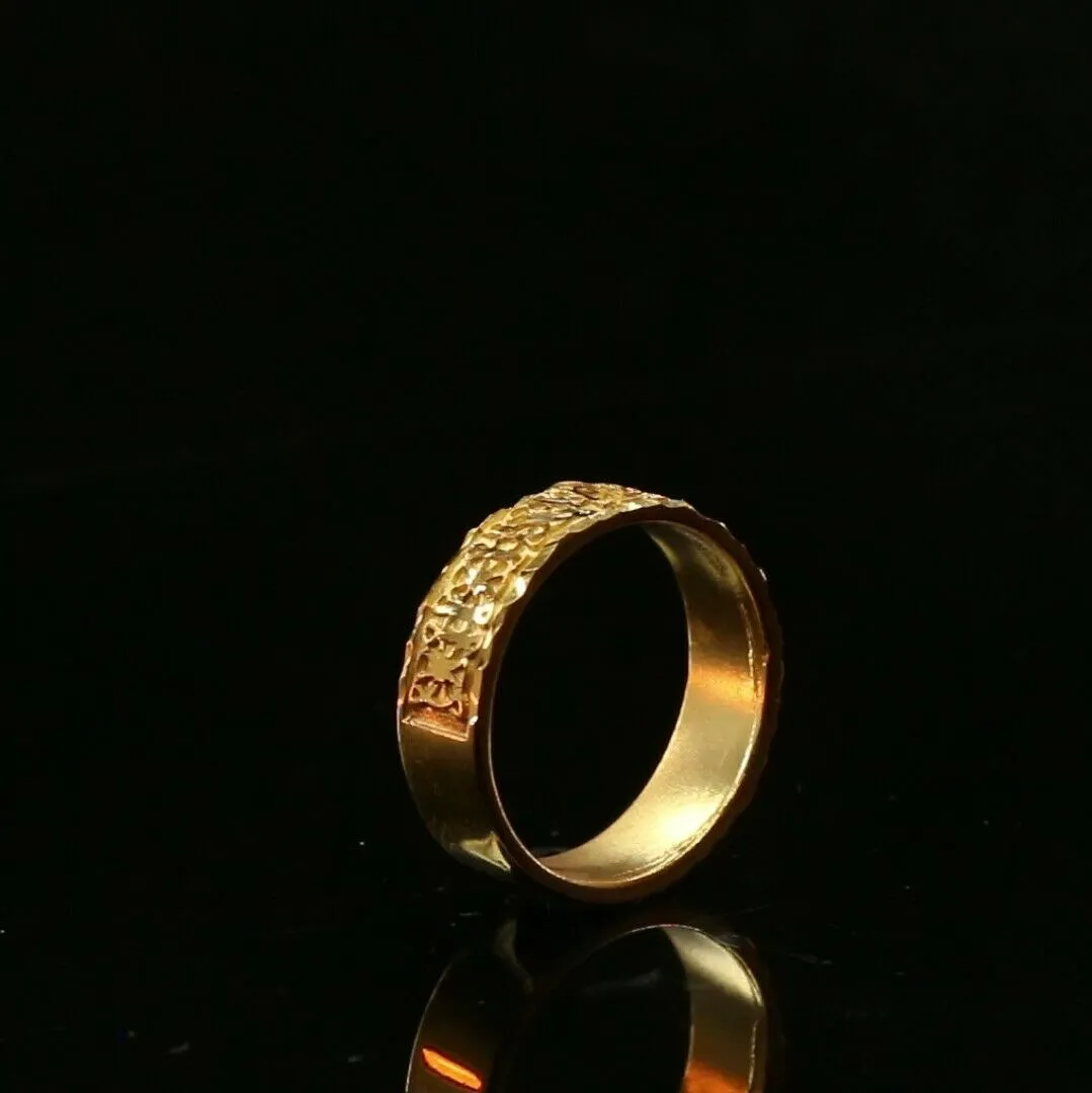 22k Ring Solid Gold Elegant Geometric Design Ladies Ring Size R2068z mon