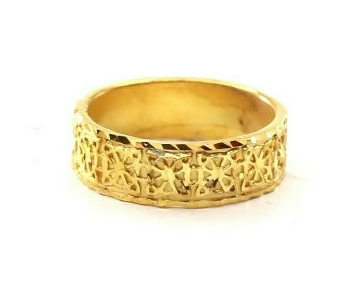 22k Ring Solid Gold Elegant Geometric Design Ladies Ring Size R2068z mon