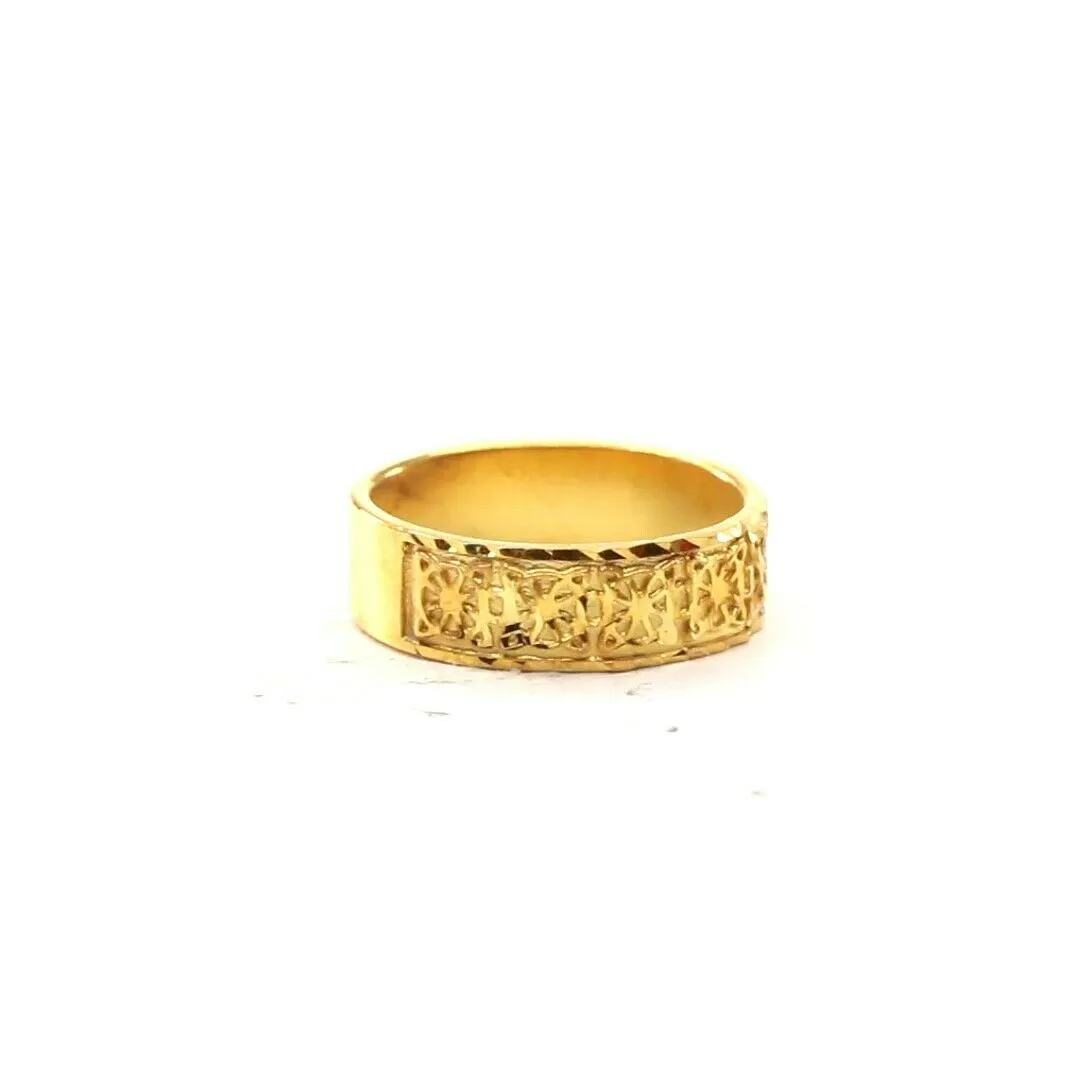 22k Ring Solid Gold Elegant Geometric Design Ladies Ring Size R2068z mon