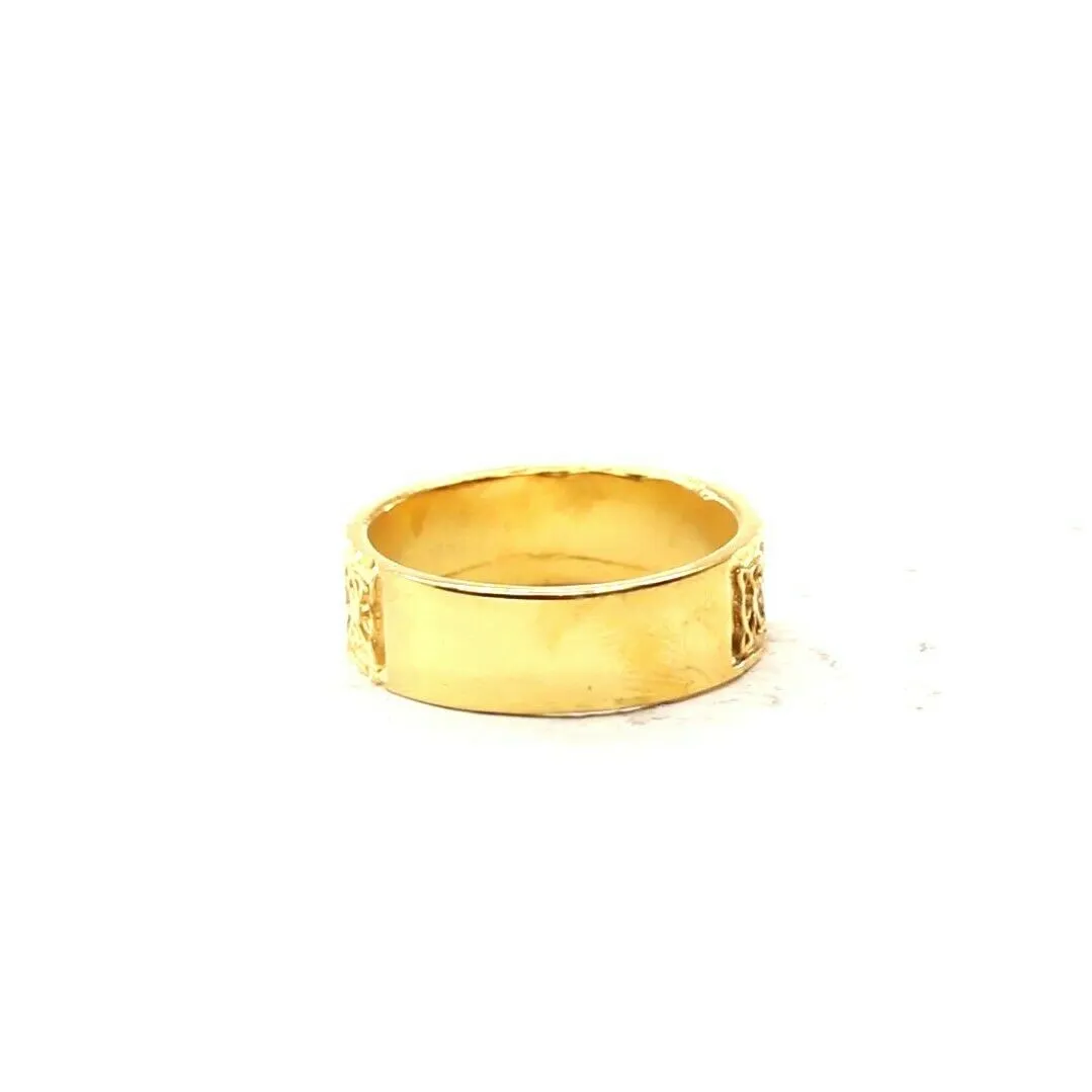 22k Ring Solid Gold Elegant Geometric Design Ladies Ring Size R2068z mon