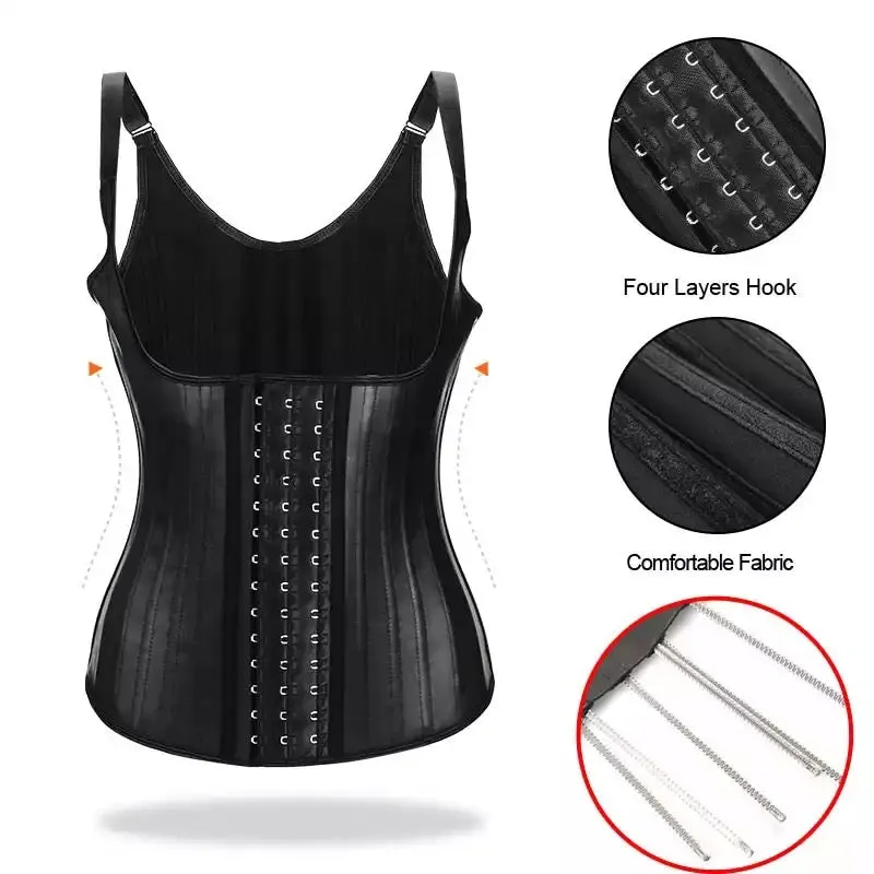 Latex Waist Trainer with 25 Steel Boned Vest