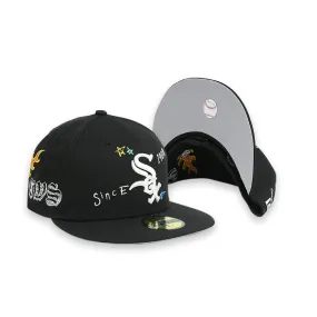 Chicago White Sox Scribble Black 59FIFTY Mens Fitted Hat