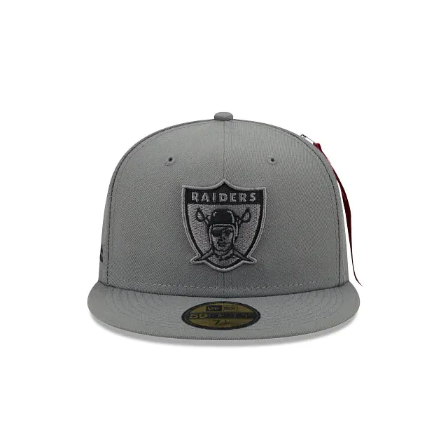 Las Vegas Raiders Grey 59FIFTY Mens Fitted Hat