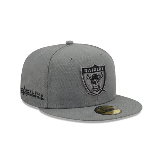 Las Vegas Raiders Grey 59FIFTY Mens Fitted Hat