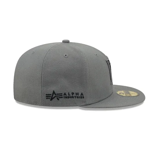 Las Vegas Raiders Grey 59FIFTY Mens Fitted Hat