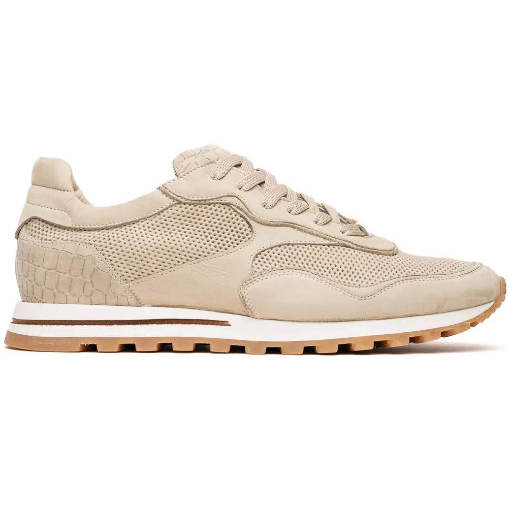 66-246-SND MILO Suede & Mesh Trainer Sand Size 10