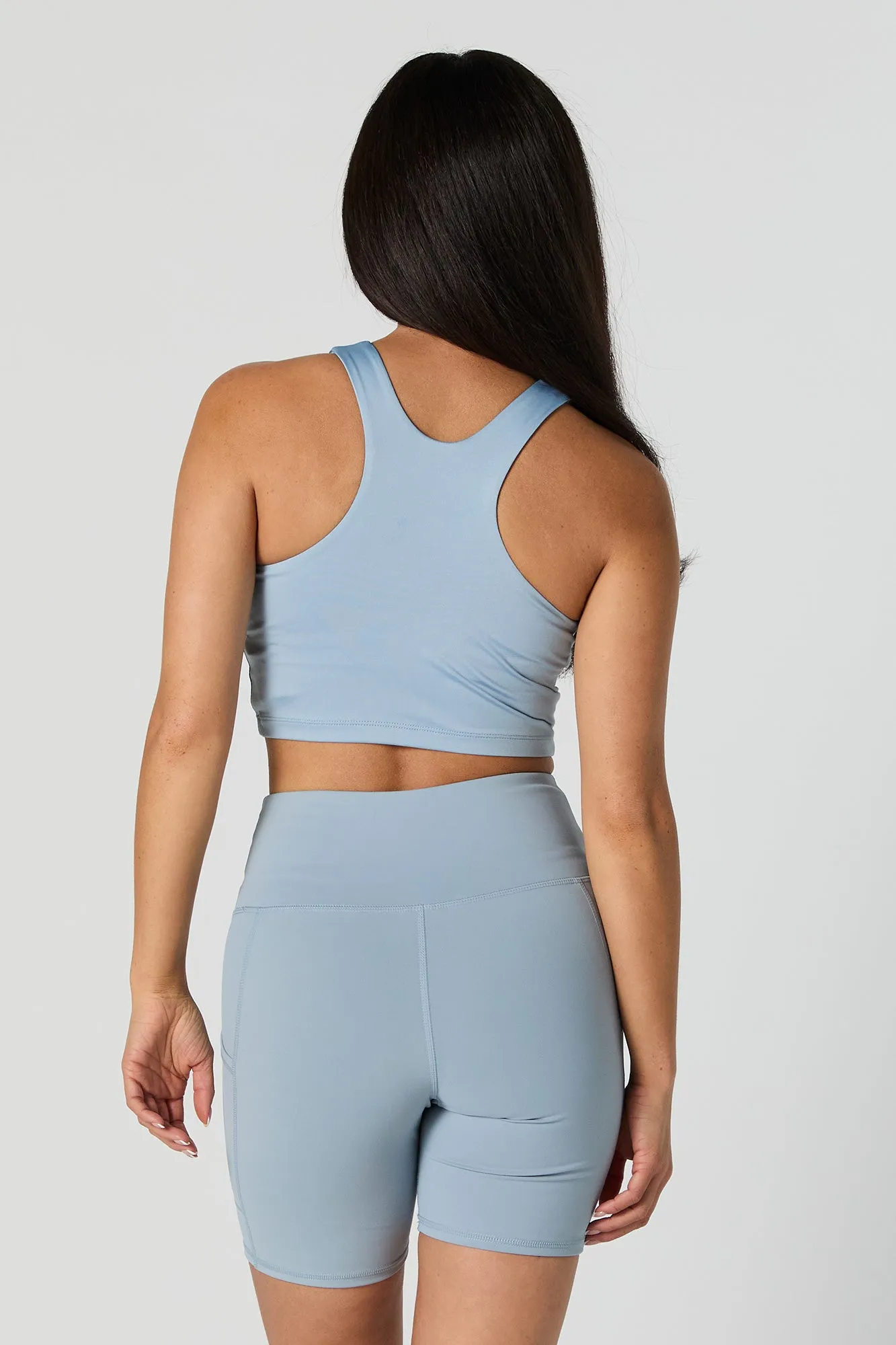 Active Scoop Neck Sports Bra Top