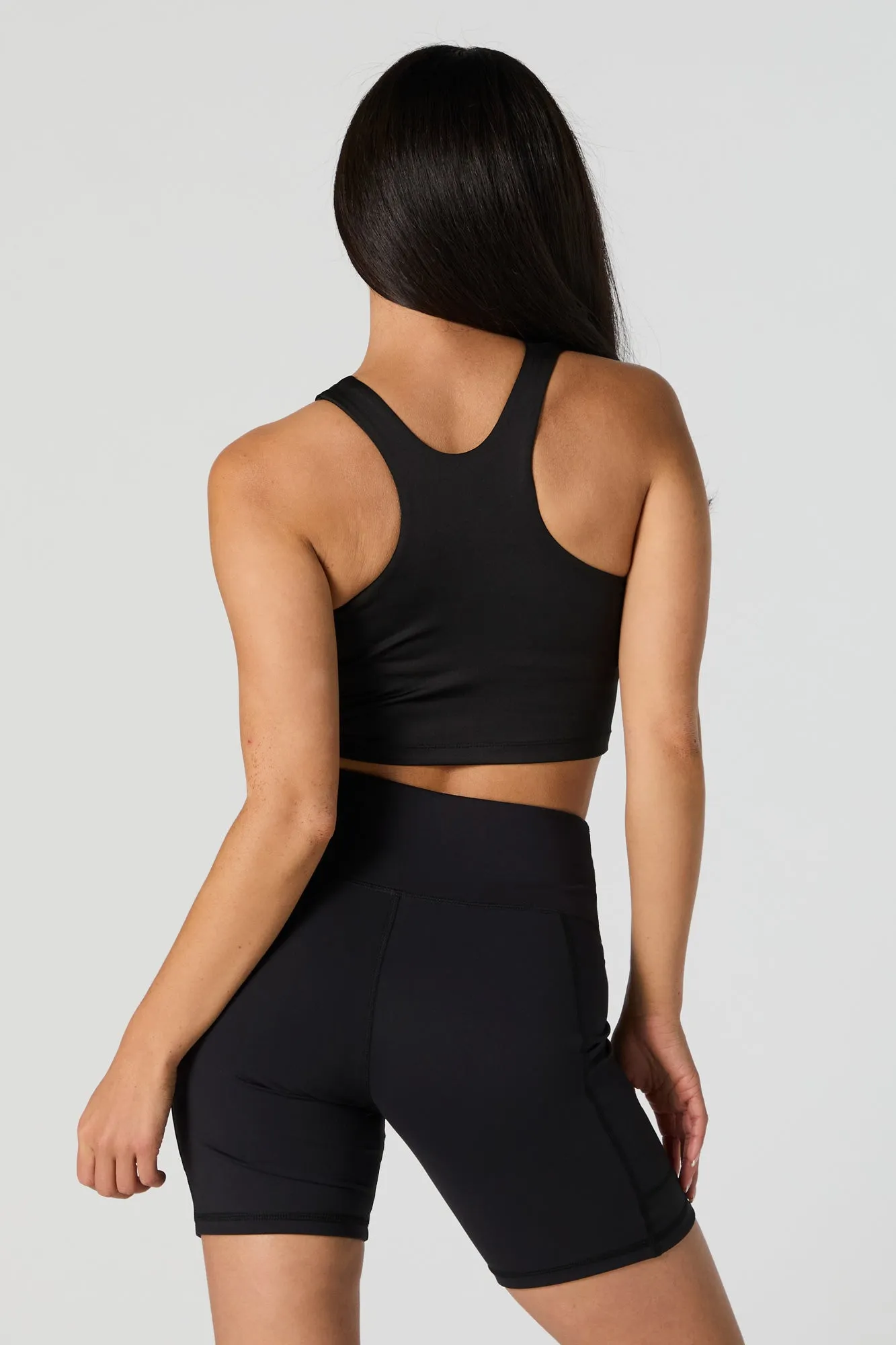 Active Scoop Neck Sports Bra Top