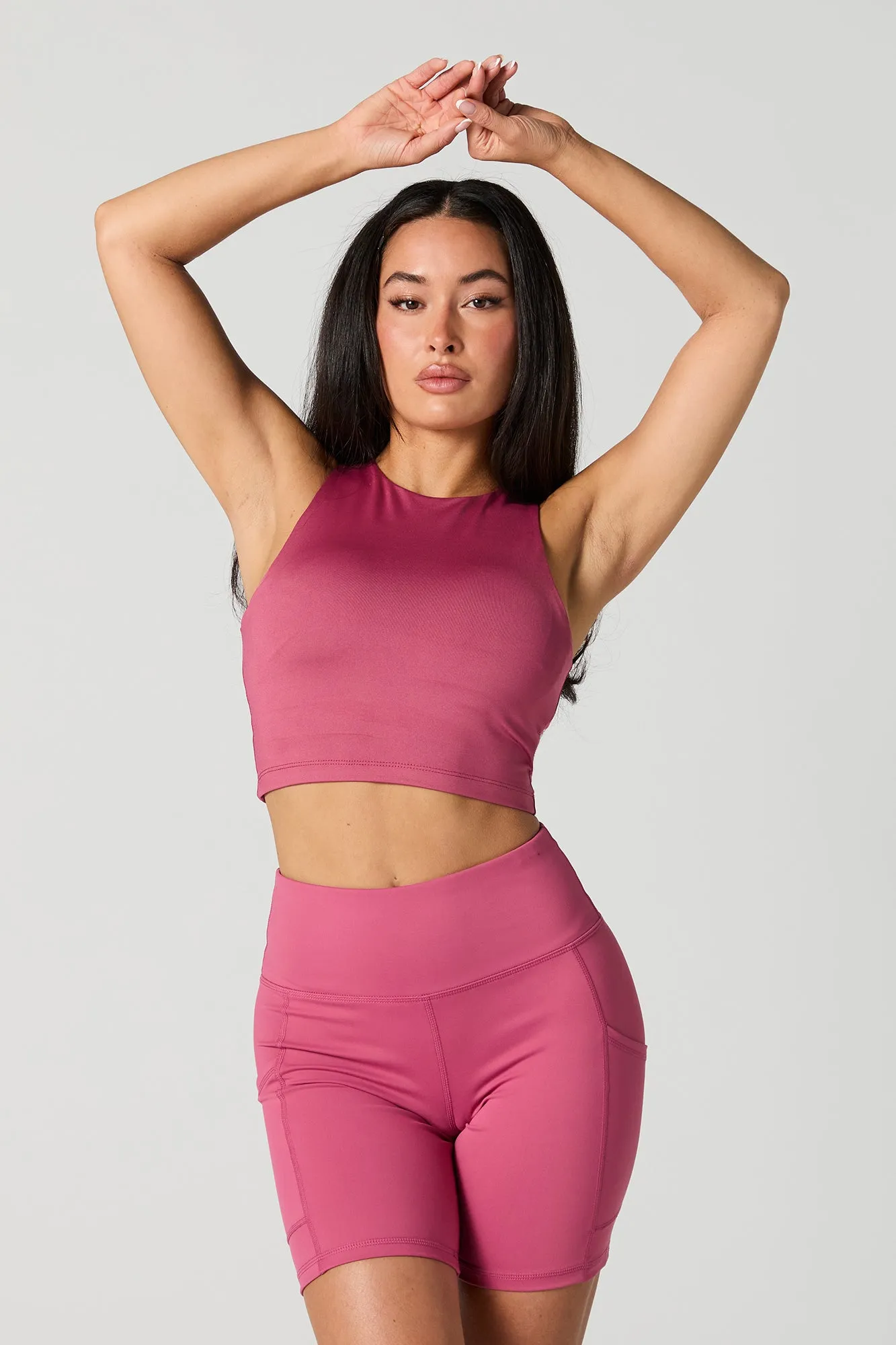 Active Scoop Neck Sports Bra Top