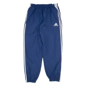 ADIDAS Mesh Linen Mens Joggers Blue Tapered L W32 L31