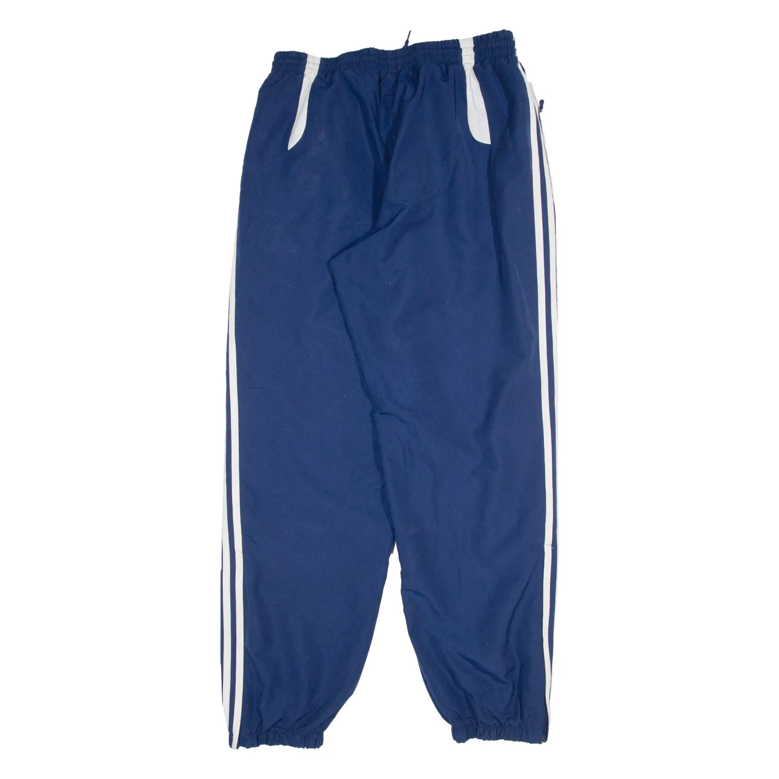 ADIDAS Mesh Linen Mens Joggers Blue Tapered L W32 L31