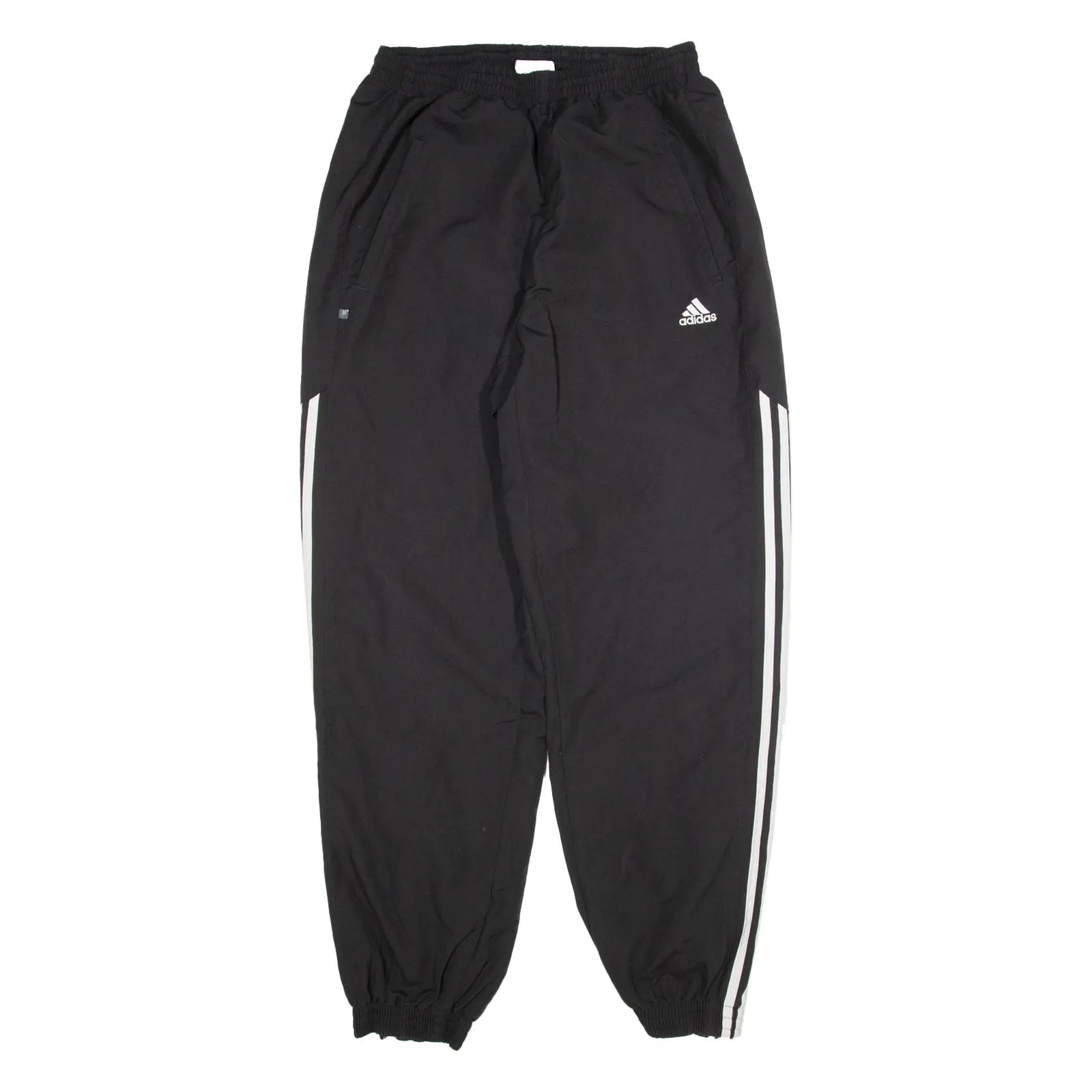 ADIDAS Mesh Linen Womens Joggers Black Tapered L W34 L31