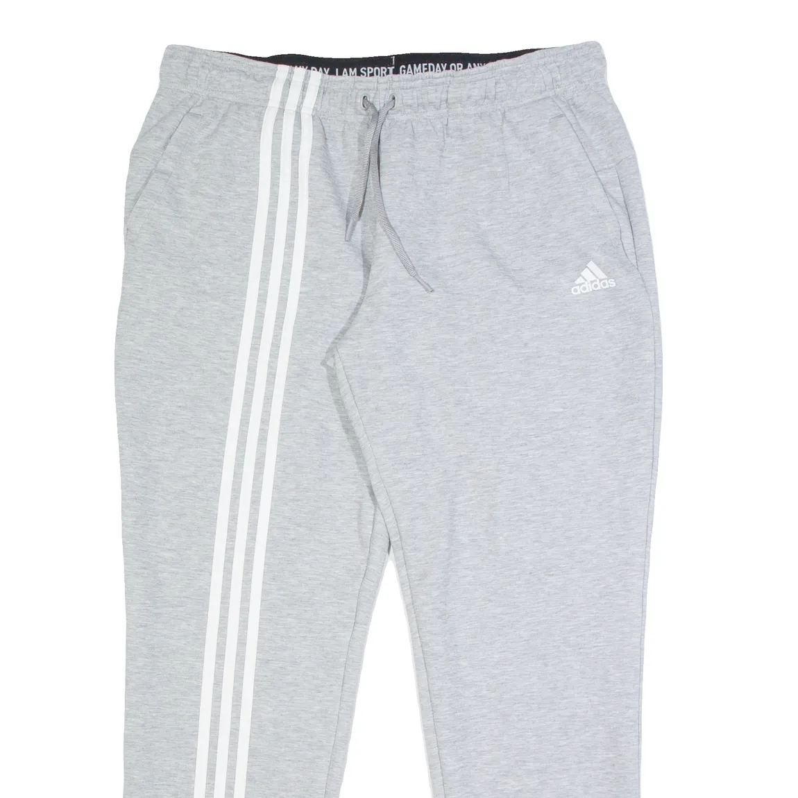 ADIDAS Womens Joggers Grey Tapered L W32 L28