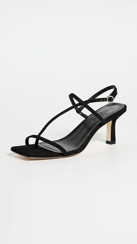 AEYDE   Elise Kid Suede Leather Black Sandals 