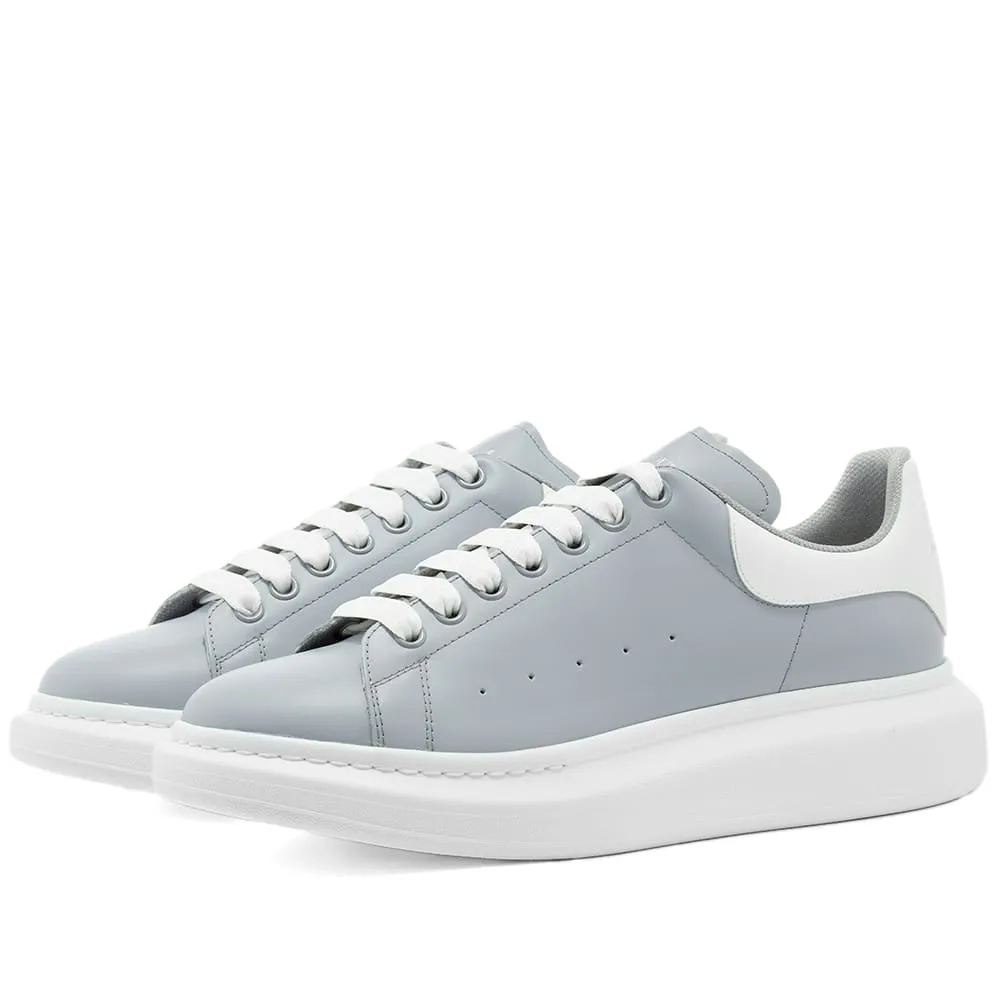 Alexander McQueen Heel Tab Wedge Sole SneakerBattleship Grey & White