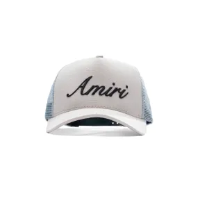 Amiri Alabaster Script Trucker Hat