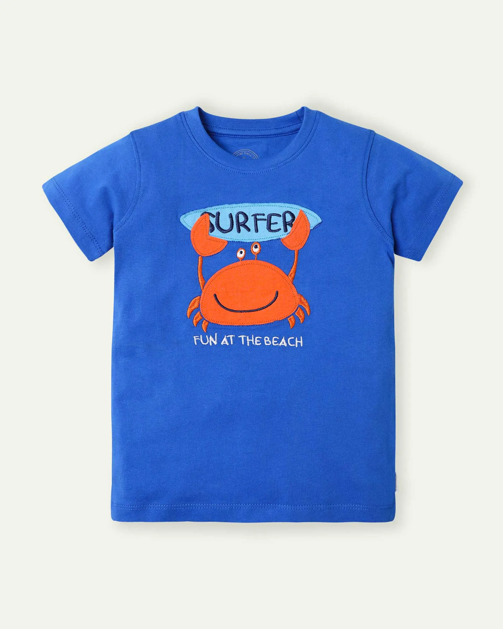 T-Shirt with Crab Applique