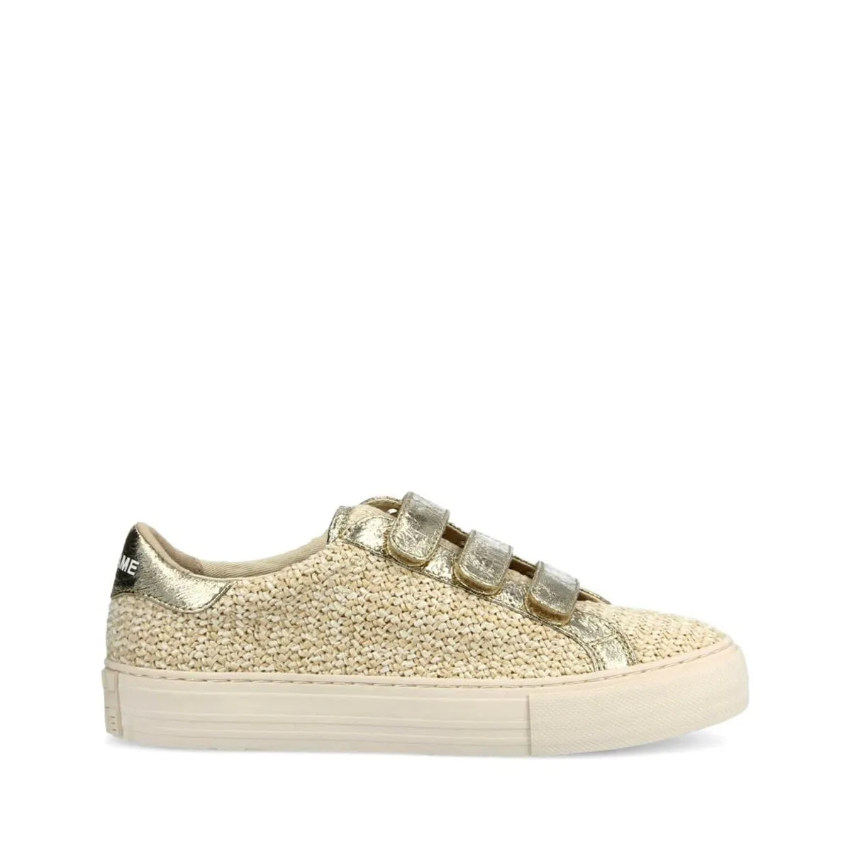 Arcade Straps Rattan Gold Sneakers - Stylish Footwear for Casual Wear