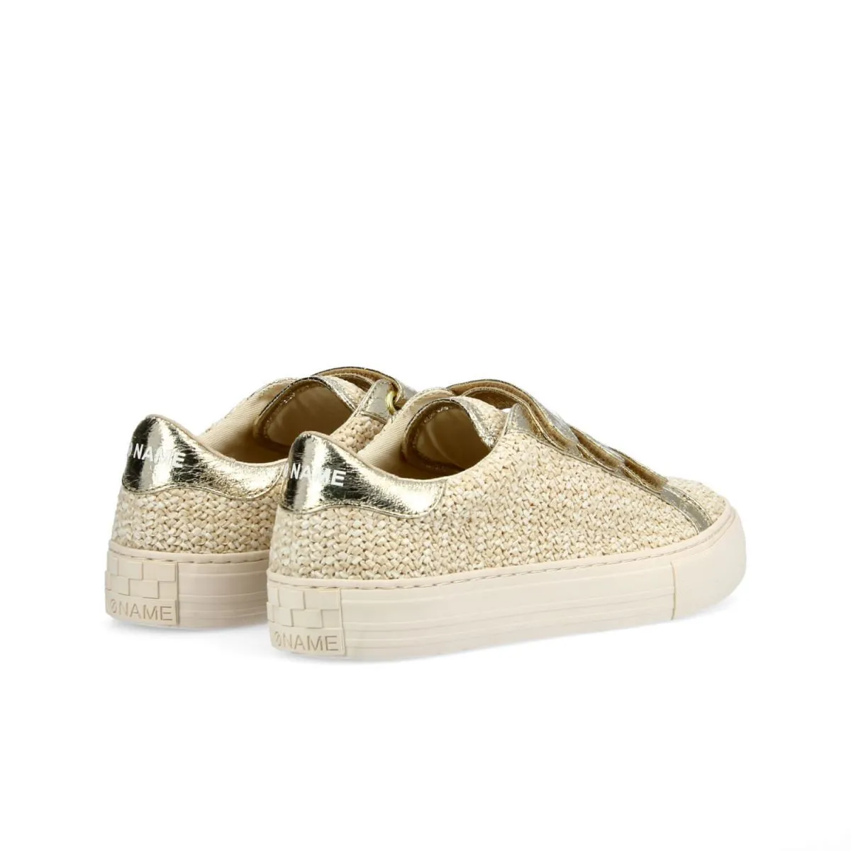 Arcade Straps Rattan Gold Sneakers - Stylish Footwear for Casual Wear