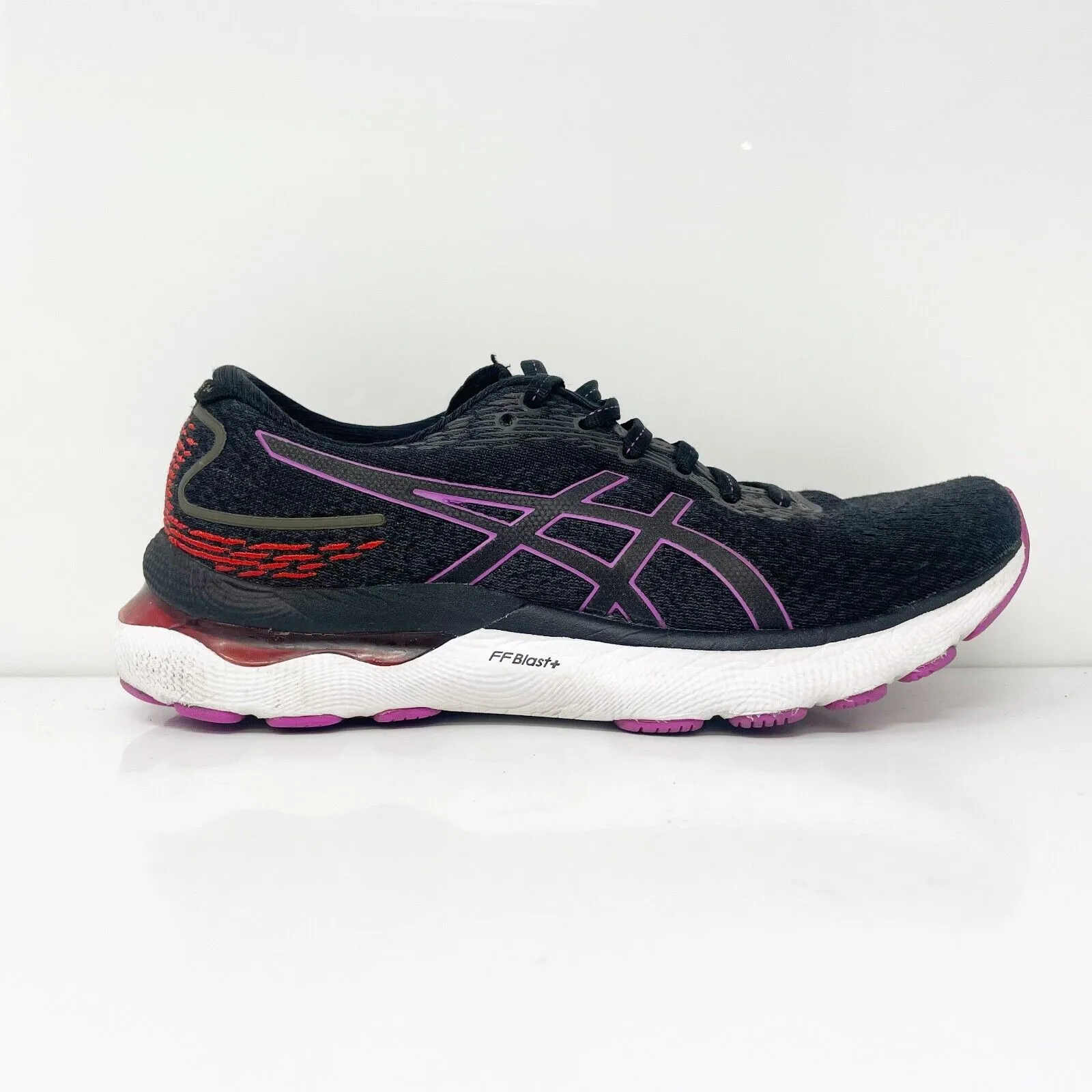 Asics Womens Gel Nimbus 24 1012B201 Black Running Shoes Sneakers Size 8