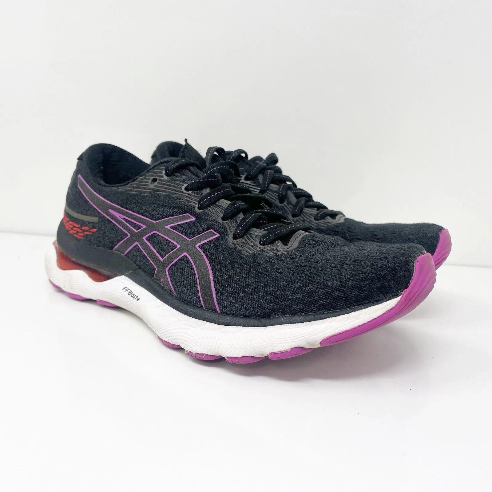 Asics Womens Gel Nimbus 24 1012B201 Black Running Shoes Sneakers Size 8